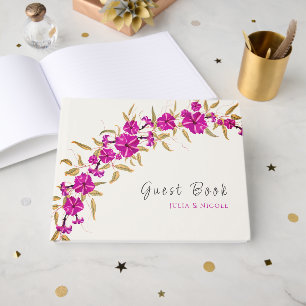 Livre D'or Trumpet sauvage violet Vin Fleur Jardin Mariage