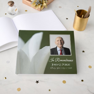 Livre D'or Tulipe blanche sur Green Celebration of Life Funer