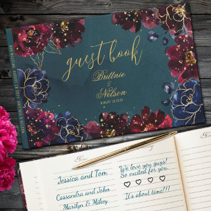 Livre D'or Turquoise Bordeaux Sapphire Bijou Tone Mariage or