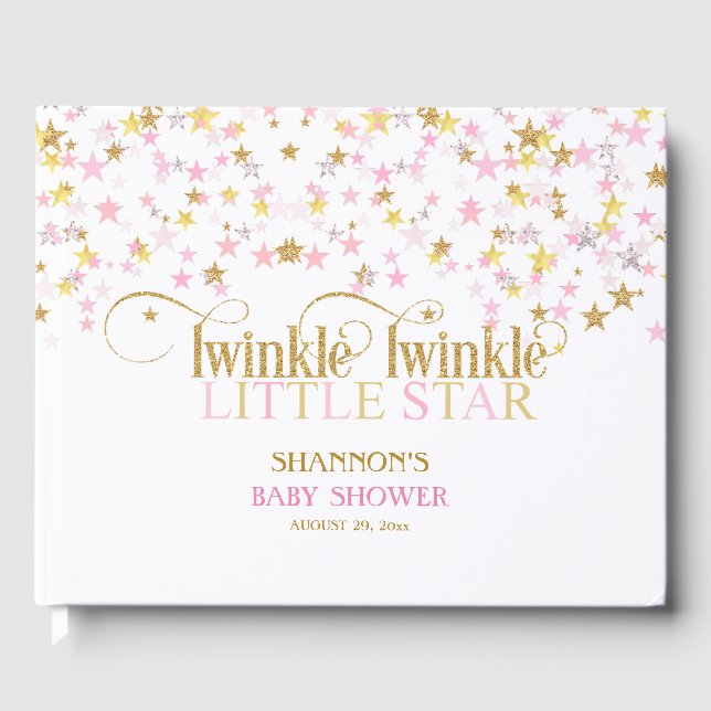 Livre D'or Twinkle Little Star Baby Gold Rose Girl (Recto)