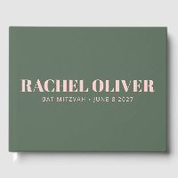 Typographie en gras Bat mitzvah personnalisé rose