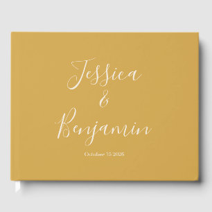 Livre D'or Typographie minimaliste Élégante Script Jaune
