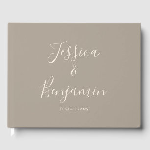 Livre D'or Typographie minimaliste Élégante Script Sable De T