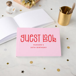 Livre D'or Typographie Moderne et Ludique d'Anniversaire