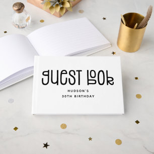 Livre D'or Typographie Moderne et Ludique d'Anniversaire