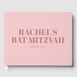 Livre D'or Typographie moderne Gras Terracotta Bat mitzvah ro