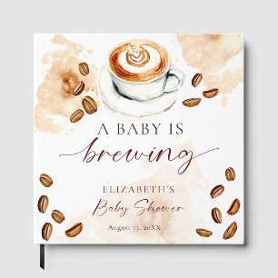 Livre D'or Un bébé prépare un café Baby Shower Latte personna