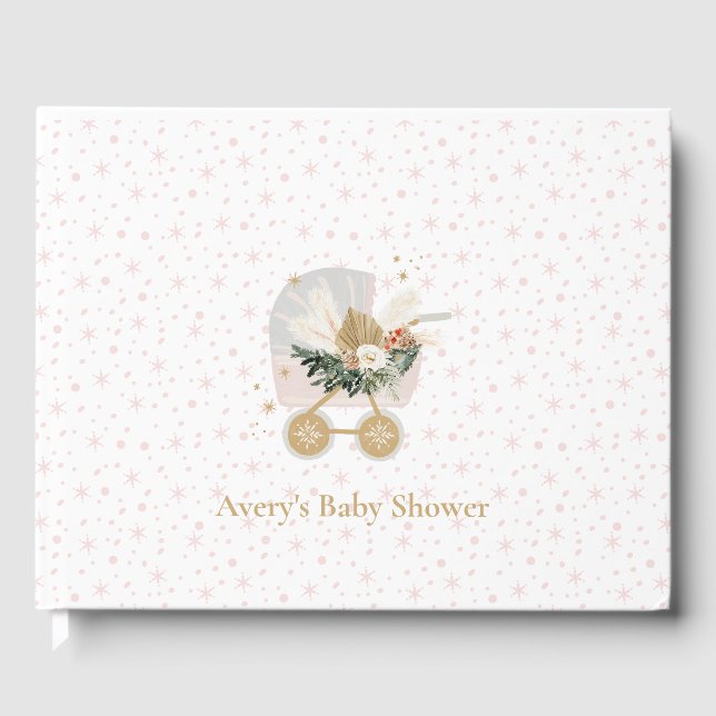 Livre D'or Un petit Baby shower de flocon de neige (Recto)