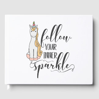 Livre D'or Unicorn Suivez votre partie interne Sparkle (Coule