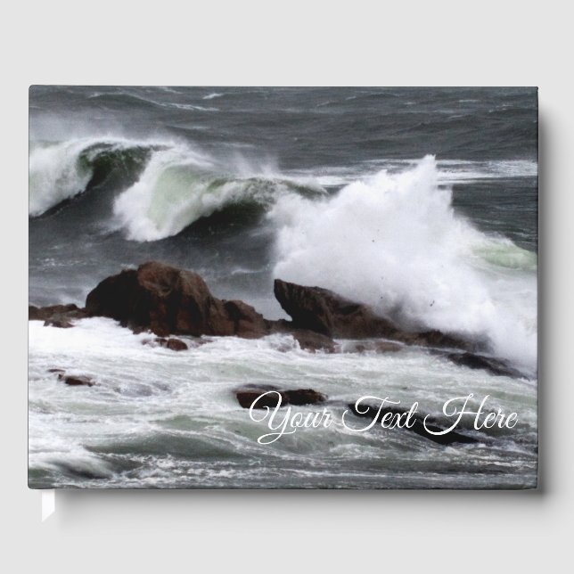 Livre D'or Vagues océaniques qui s'écrasent (Recto)