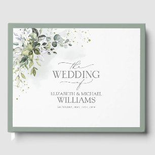 Livre D'or Verdure botanique Mariage d'aquarelle fleurie
