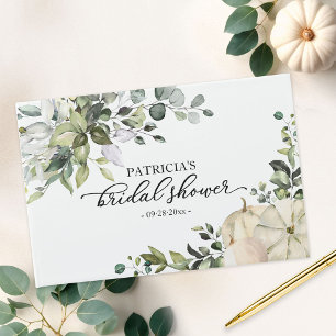 Livre D'or Verdure Eucalyptus Citrouille Automne Fête de Mari