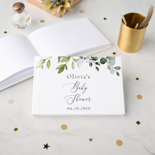 Livre D'or Verdure, Eucalyptus Feuilles, Boho, Baby shower