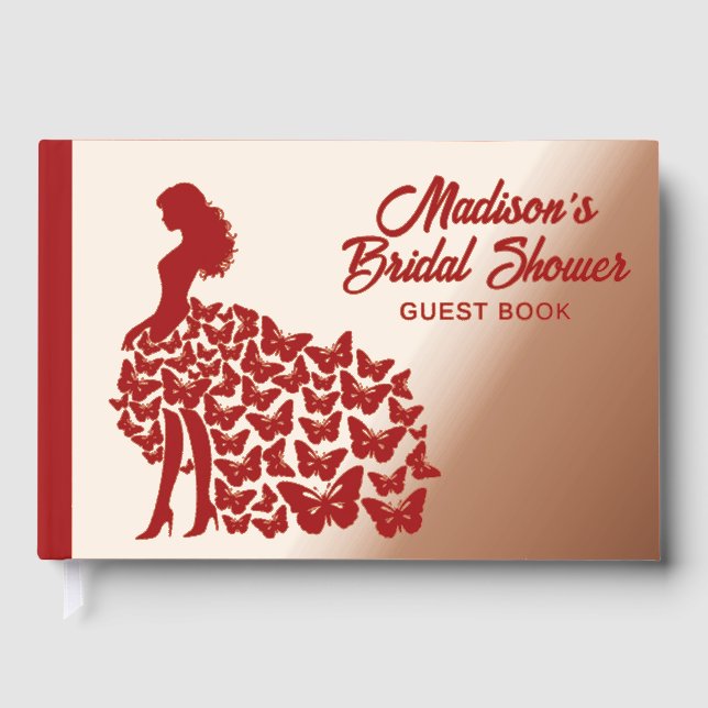 Livre D'or Véritable Foil Elegant Bride Fête des mariées Rose (Recto)
