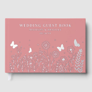 Livre D'or Véritable Mariage floral élégant
