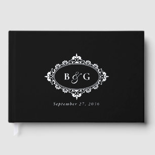 Livre D'or Véritable Mariage noir Elégant à la couronne d'hui