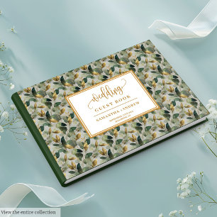 Livre d'or vert eucalyptus mariage