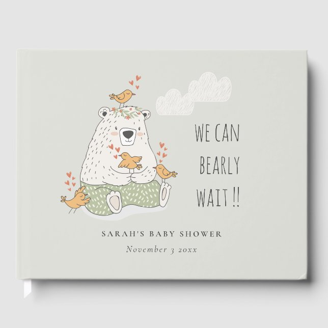 Livre D'or Vert on peut attendre prématurément Ours Baby show (Recto)