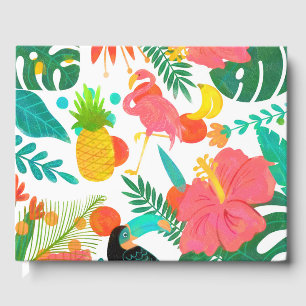 Livre D'or Vibes tropicales Floral Feuille Été Luau Mariage