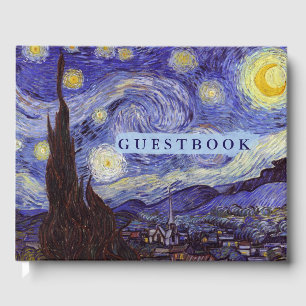 Livre D'or Vincent Van Gogh Starry Nuit Vintage Art