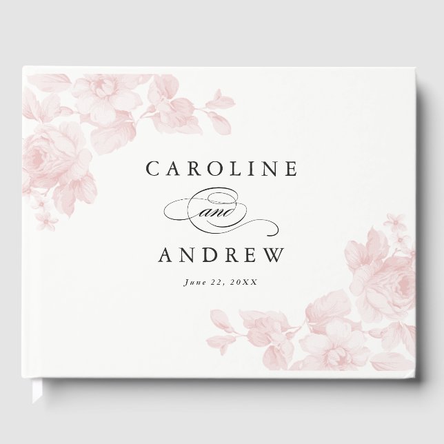 Livre D'or Vintage jardin rose mariage (Recto)