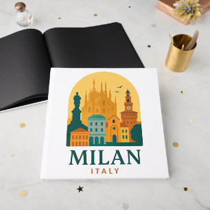 Livre d'or Vintage Milan Italie   Retro Duomo