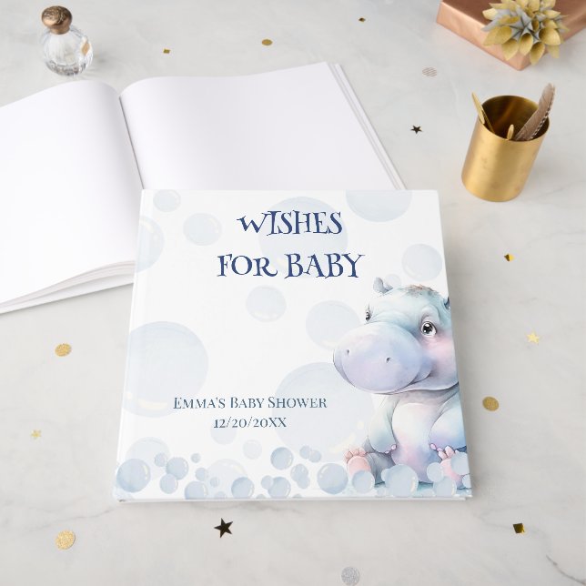 Livre D'or Voeux pour le Baby shower (Recto ouvert)