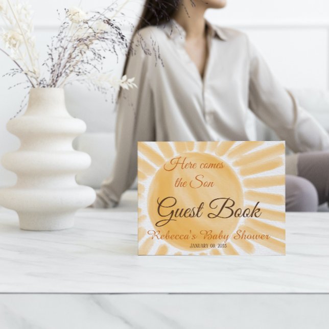 Livre D'or Voici le Son Rayon de Soleil du Baby shower Soleil (Créateur téléchargé)