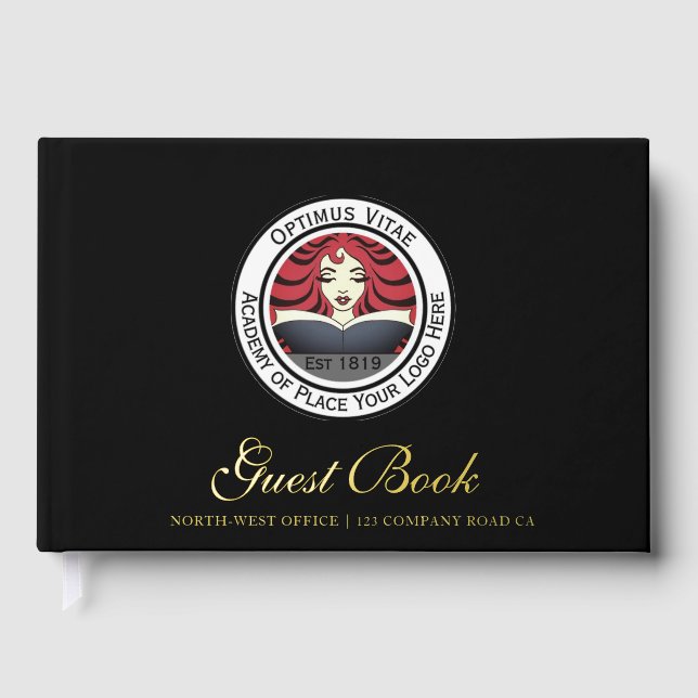 Livre D'or Votre Logo Entreprise Entreprise Business Visitor  (Recto)