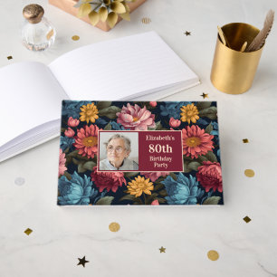 Livre D'or VOTRE motif floral texte et photo