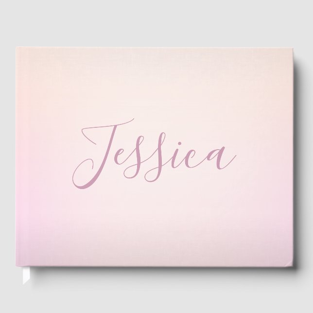 Livre D'or Votre nom | Elegant Script Soft Ombre (Recto)