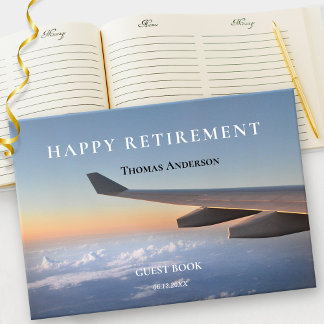 Livre D'or Voyage d'avion Retraite à thème