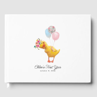 Livre D'or Waddle it be Floral Duck, Baby shower Guest Book