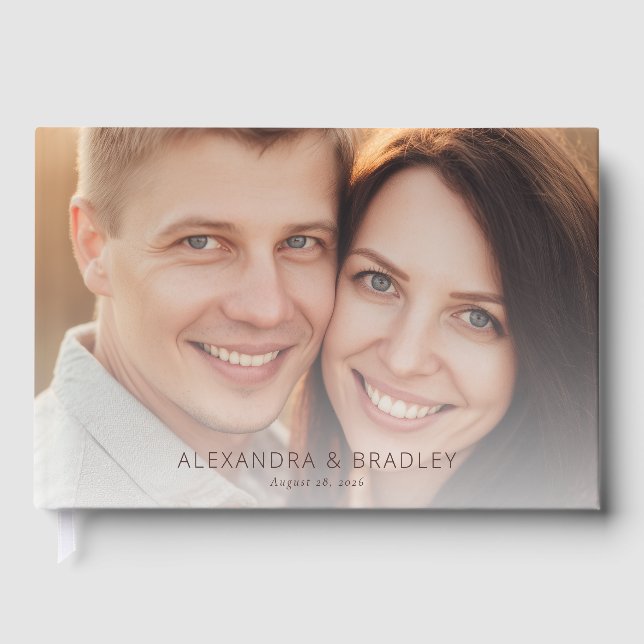 Livre D'or Warm Beige Romantic Photo (Recto)