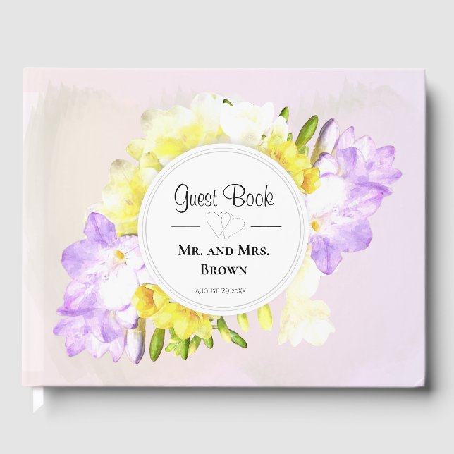 Livre D'or Watercolor Freesia (Recto)