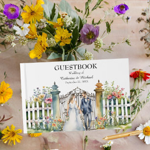 Livre D'or Watercolor Garden Porte Fleur sauvage Jardin Maria