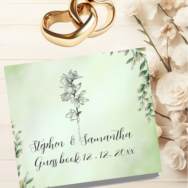 Livre D'or Wedding Guest Book, Personalized Linen Wedding  (Créateur téléchargé)