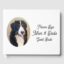 Wedding Guest Book with your Dog or Pets Photo