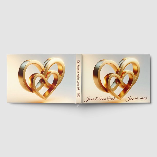 Livre D'or Wedding Infinity and Gold Heart Symbol (Complet)