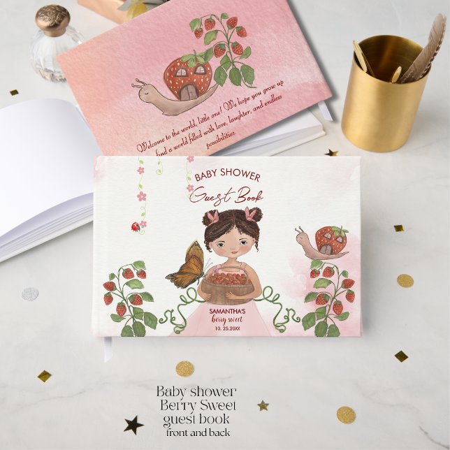 Livre D'or Welcome Baby Girl Guest Book - Pink Strawberry  (Welcome Baby Girl Guest Book - Pink Strawberry )