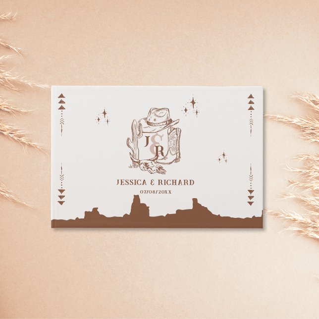Livre D'or Wild West Mariage Cowboy Theme Main tirée (Créateur téléchargé)