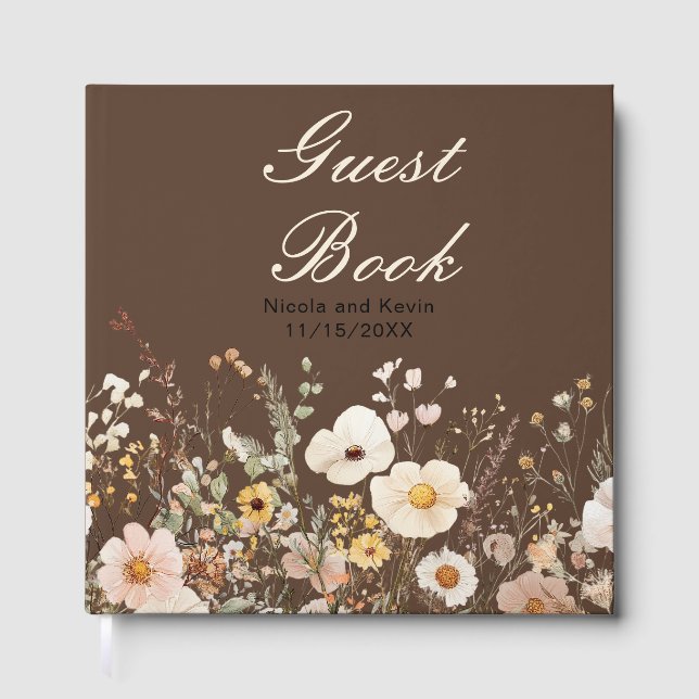 Livre D'or Wildflower Autumn Fall Floral Wedding (Recto)