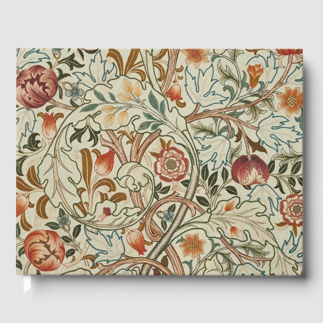 Livre D'or William Morris Acanthus Broderie Motif Floral (Recto)
