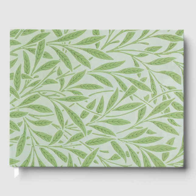 Livre D'or William Morris Fleur Willow Classic Green (Recto)