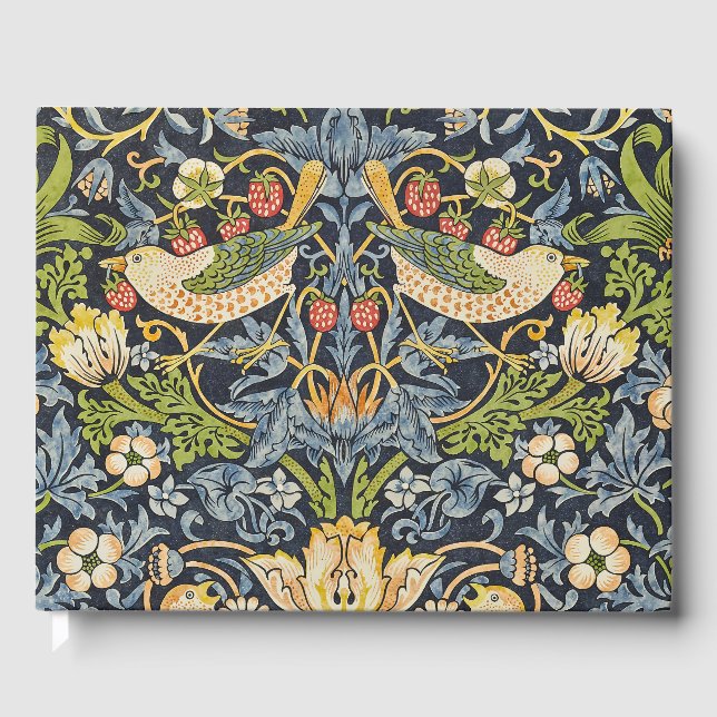 Livre D'or William Morris - Fraise Thief Motif Floral (Recto)
