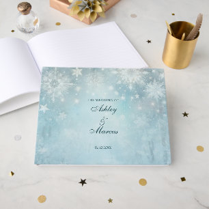 Livre D'or Winter Wonderland Snowflake Mariage