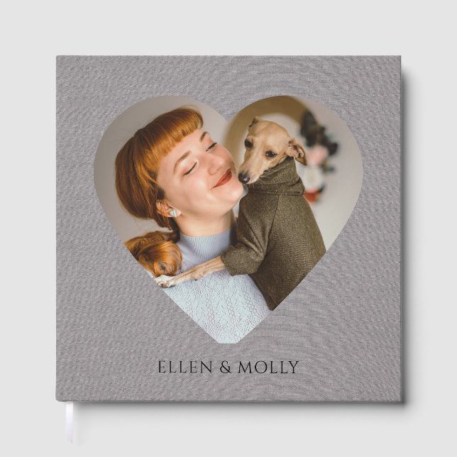 Livre D'or Woman And Dog Photo Album Book (Recto)