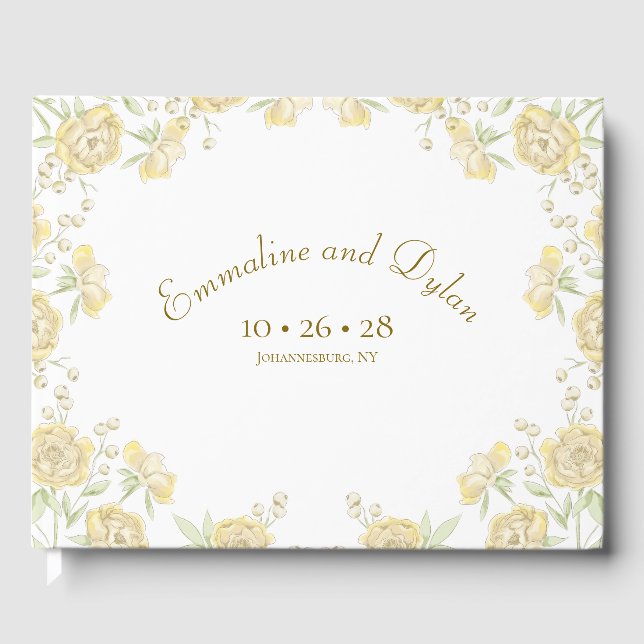 Livre D'or Yellow Rose Wedding (Recto)