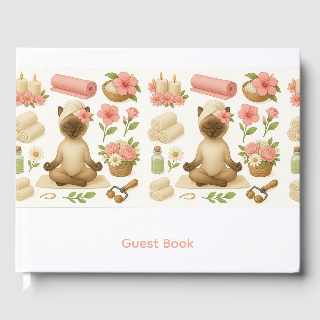 Livre D'or Yoga Pose Namaste pour Amoureux de les chats siamo (Recto)