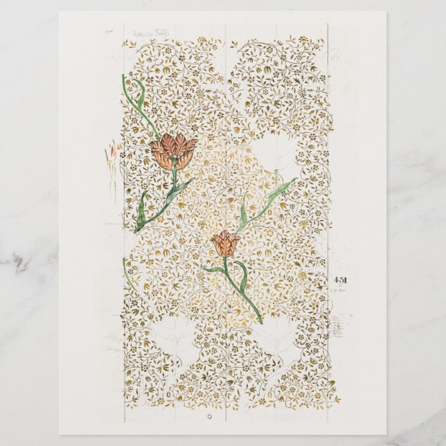 LIVRE D'ORDINATEUR : WILLIAM MORRIS : GARDEN TULIP (Devant)